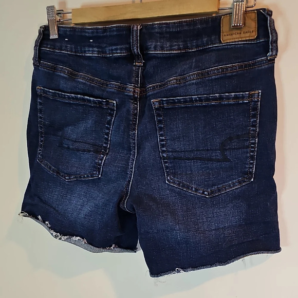 American Eagle Dark Blue Jean Shorts - Picture 3 of 9